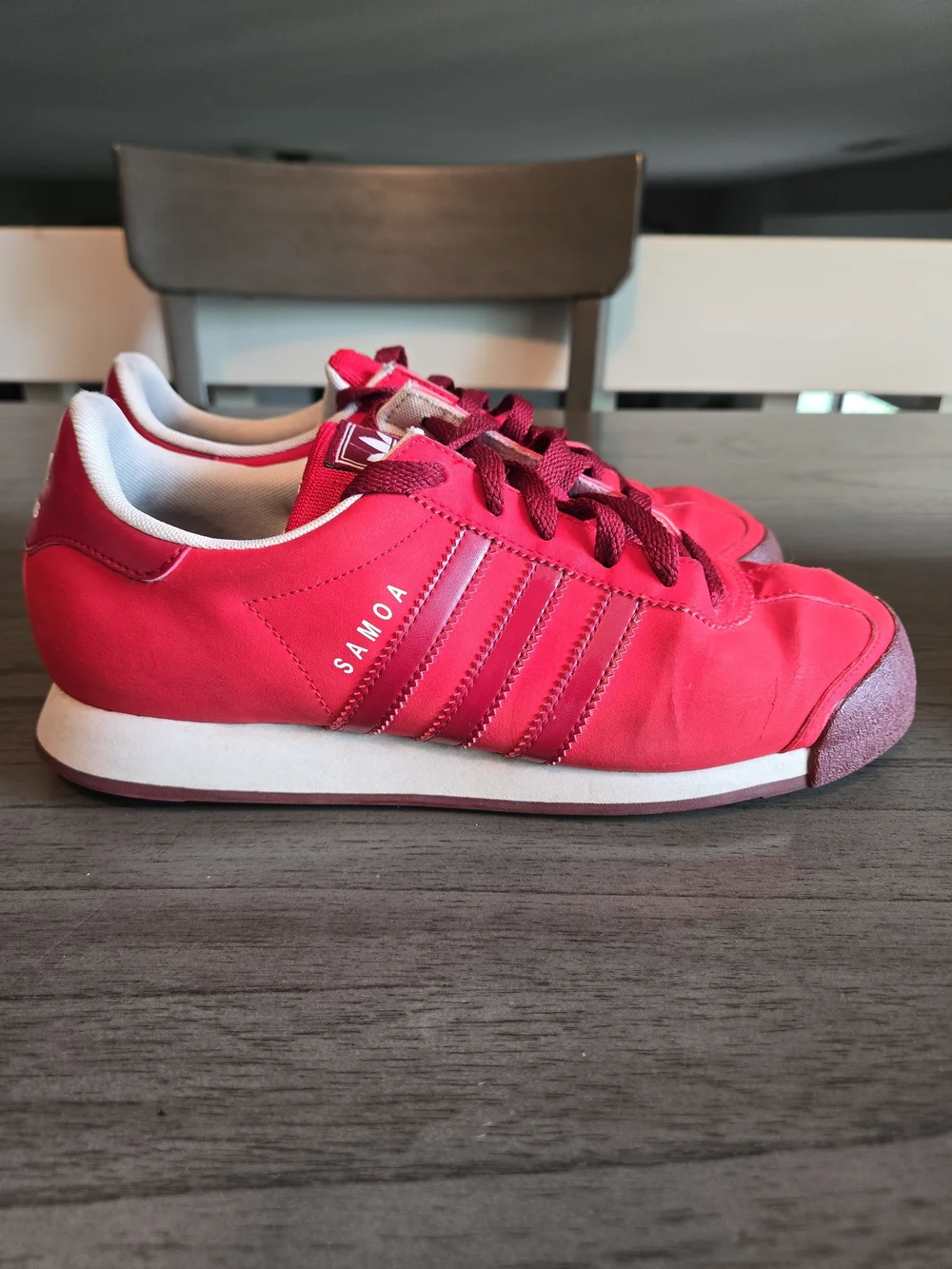 Adidas Samoa Mens Red Retro Sneaker